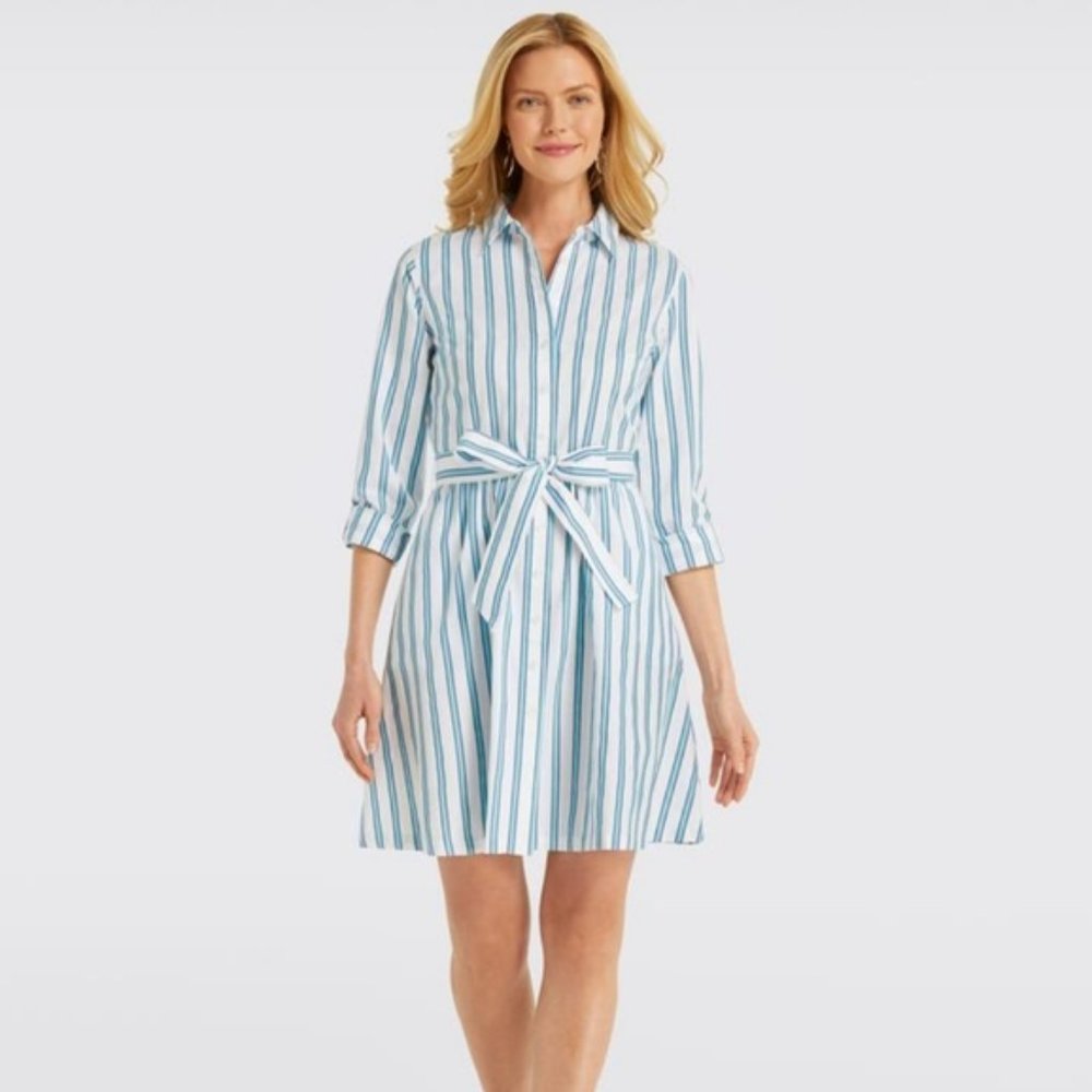 Draper James Striped Shirtdress. NWT. - Picture 2 of 8